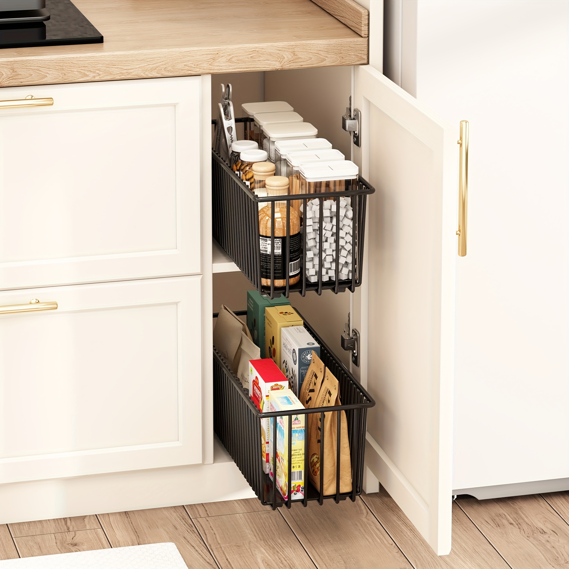 ROOMTEC Organizer scorrevole per armadio da cucina, 2 ripiani