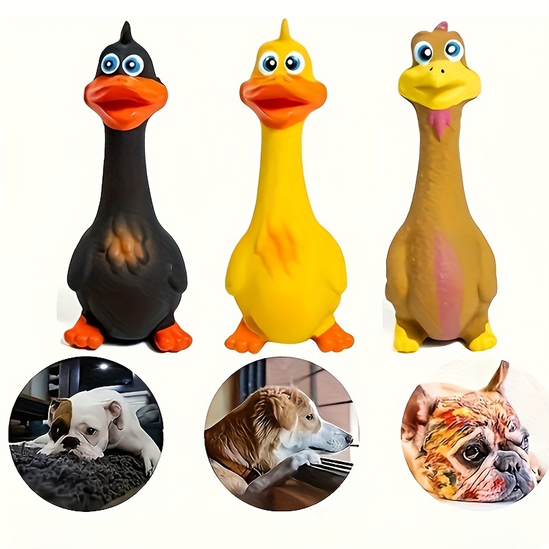 

1pc Duck Design Dog Chew Toys, Tough Squeaky Dog Grinding Teeth Toys