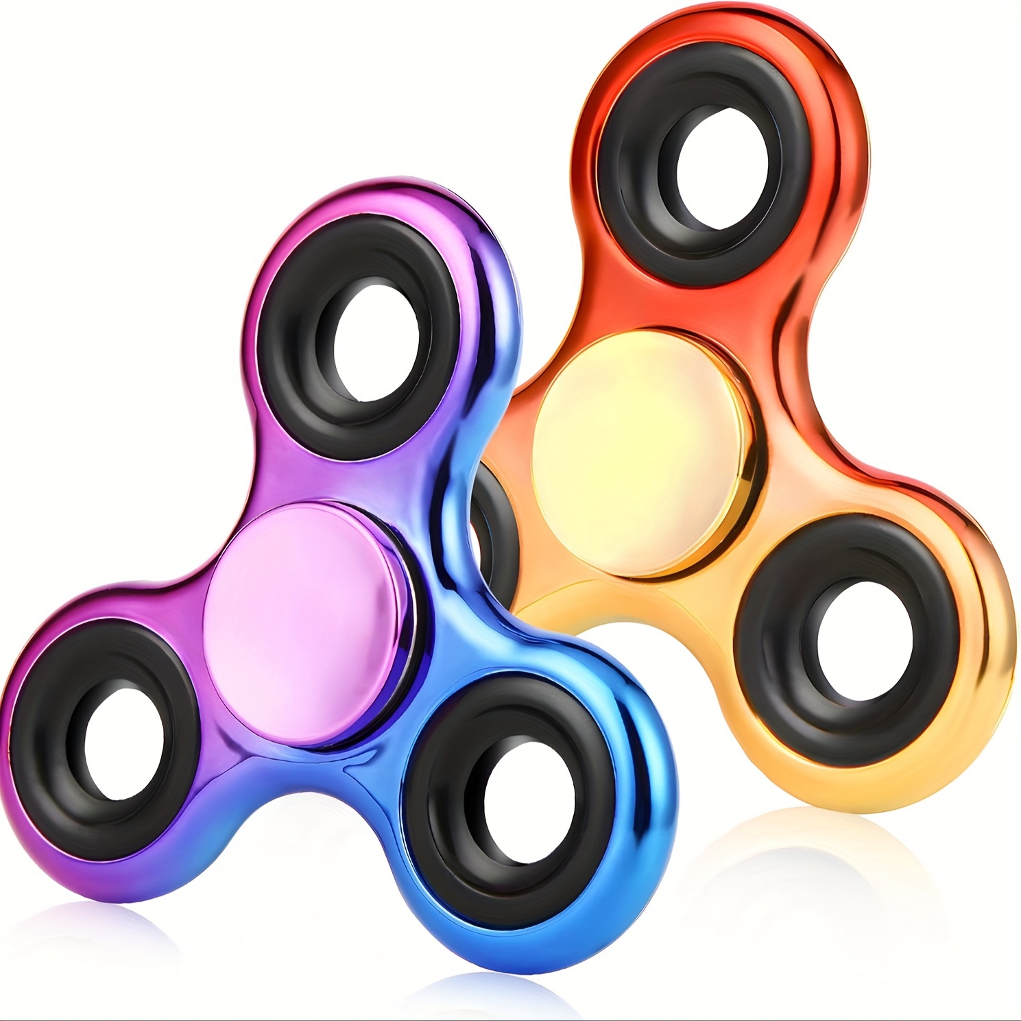 

2pcs Fidget Spinners, Manual Spinner Super Durable Stainless Steel Bearing Toys, Finger Spinning Toys