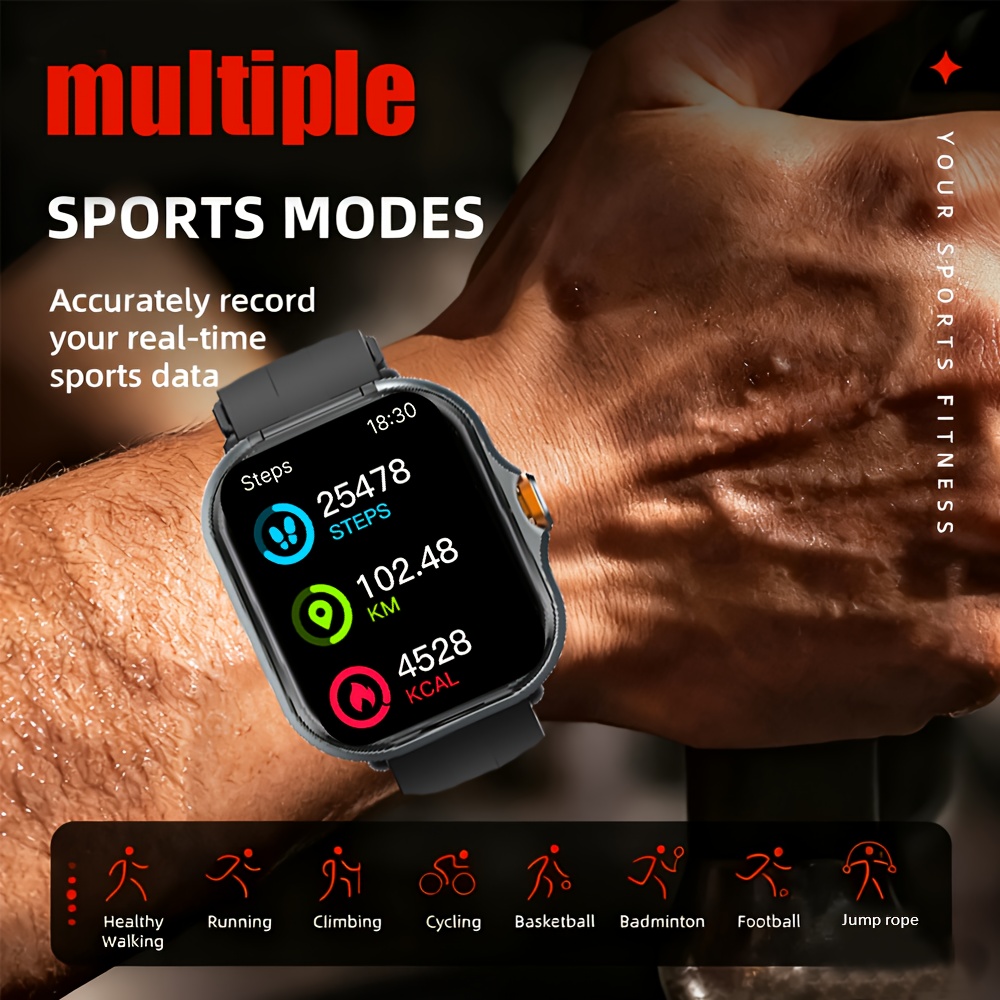 ERUN Smart with Built-in Wireless Earbuds - Wireless Smartwatch, Music/Call/Message Alerts, Dial, - Fitness Tracker & Smartwatch for Men & Women, Compatible with / (Ideal Gift for /Gym/Birthdays)