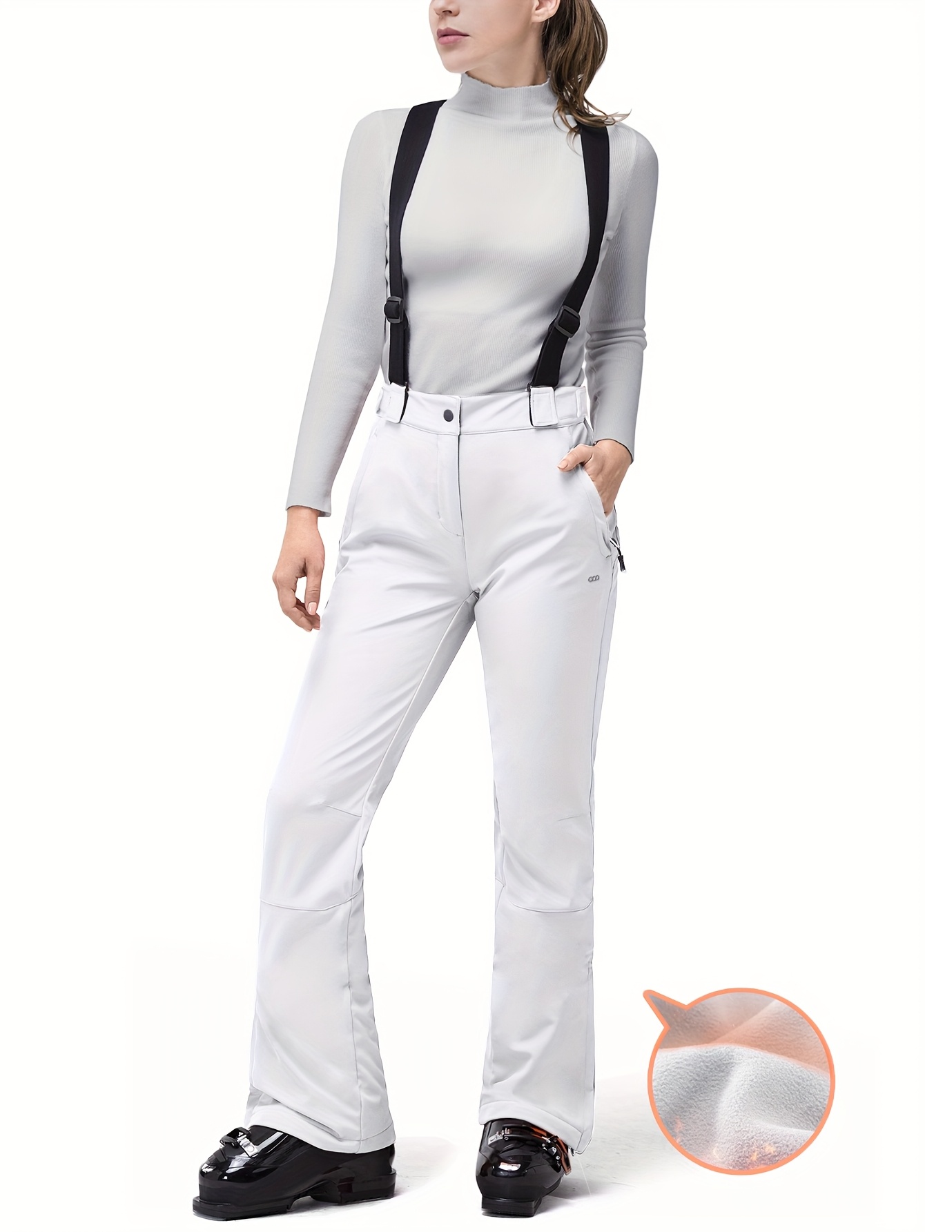 33 000ft women s ski snow bib pants warm insulated snowboard softshell pants with detachable bib