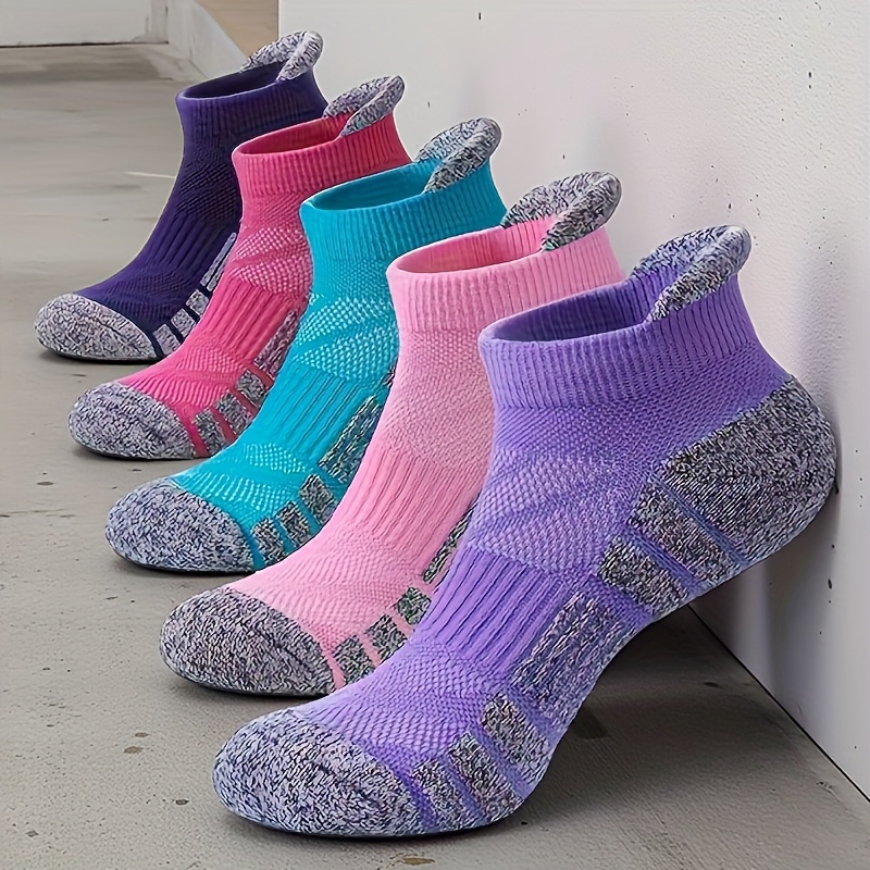 5-pack/10-pack Unisex Mesh Breathable Sports Socks, Running Crew Short Ankle Socks For - Suitable For Daily And Outdoor Wear
