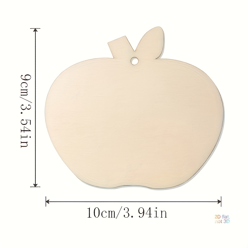 TEMU 15 pièces de bois ronds de fruits avec trous, bois vierge non peint, étiquettes d'étiquetage à , décoration de cadeau , bois