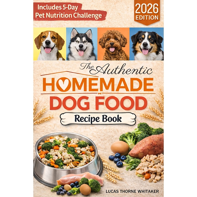 the authentic homemade dog food cookbook     recipes for dogs of all sizes nutritious easy to   meal plans and feeding guide healthy homemade dog food series