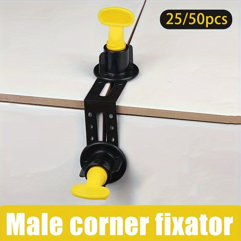 

25/50pcs Tile Aids Corner Fixators: Plastic Corner Clamps For Leveling And Joining Tiles - Industrial And Scientific Supplies