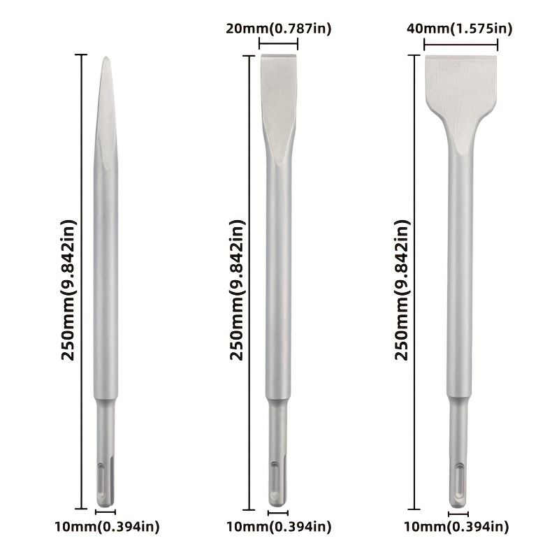 Scalpello SDS Lungo 10 X 1-1/2 Pollice Per Muratura - KlassTools KLA-CON-BIT-MAS-1030