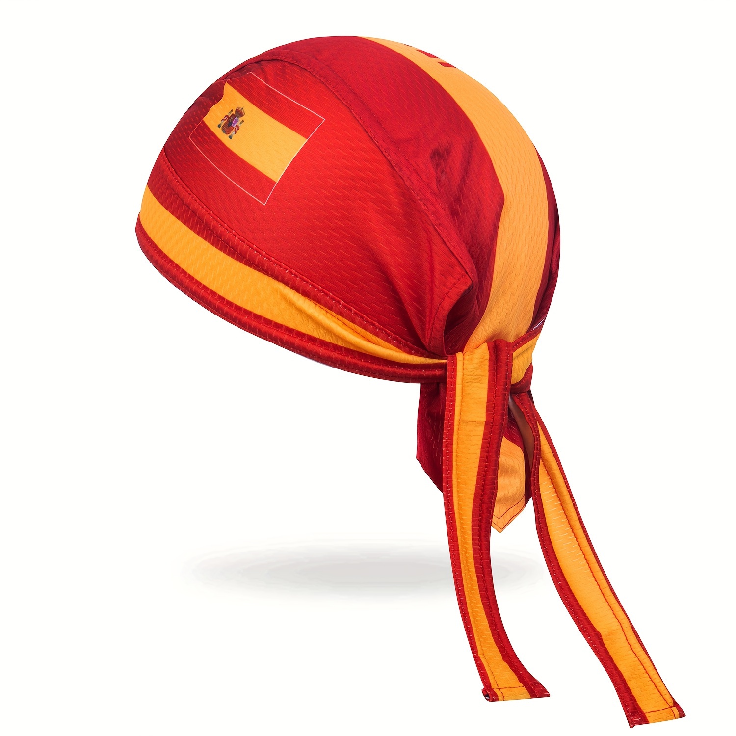 E-shop ZM Spanien Flagge Sport Piratenkopftuch - Atmungsaktives Polyester-Radsportmütze, feuchtigkeitsableitende Laufmütze, - und Offroad-Radmütze,