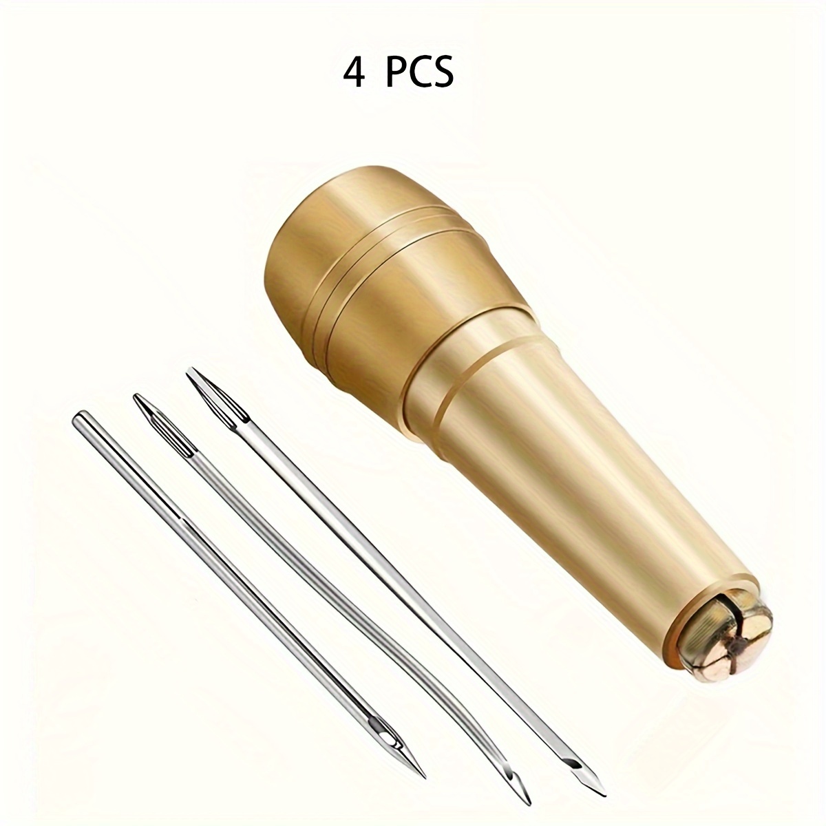 Image of 4pcs Set Awl Shoe Repair And Sole Stitching Tools, Suitable For Repairing Leather Bags, Sofas, Leather Goods, Shoes And Boots