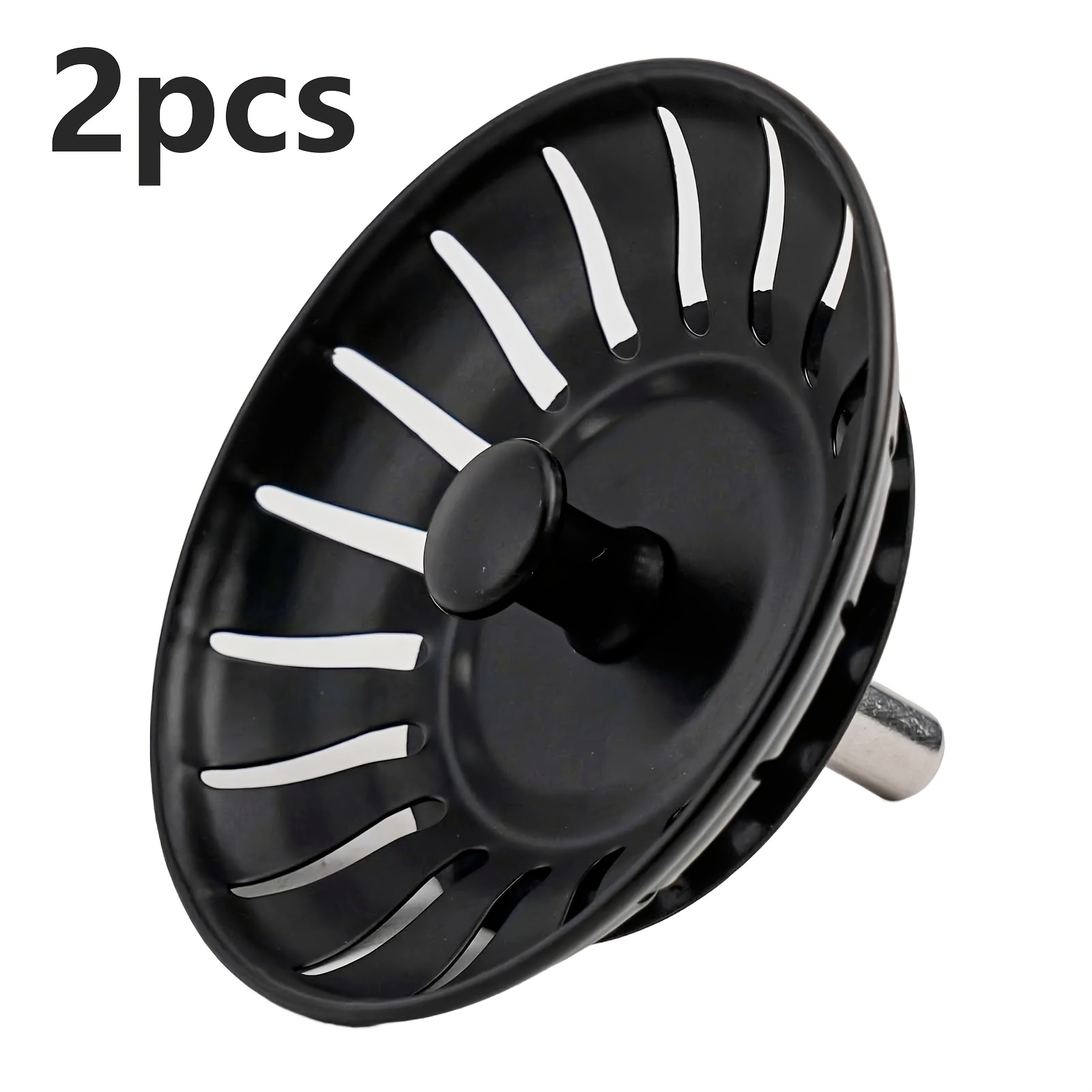 78mm Black Kitchen Sink Replace Drain Waste Filter Plug Stainless Steel Filter Plug