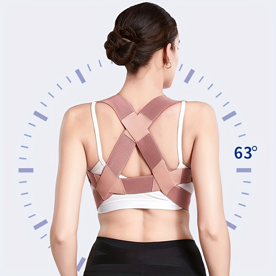 Adult female back improvement posture harness, invisible design, adjustable and comfortable fit, shoulder support strap, S/M/L size, helps improve posture.