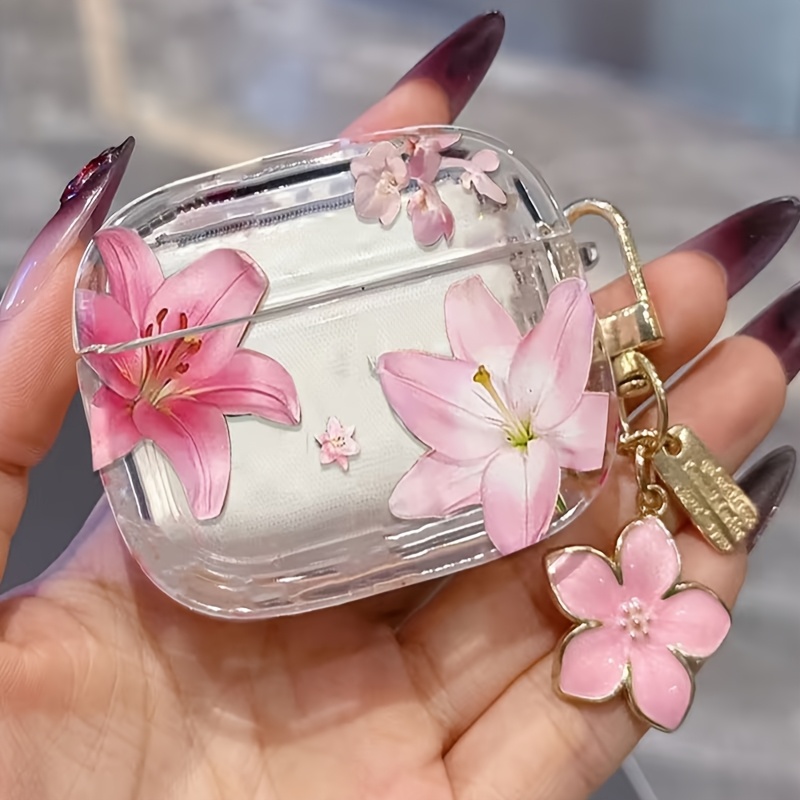 Image of Vibrant Floral Style For Wireless Earbuds Anti-fall Protective Case Suitable For Wireless Earbud Case Anti-scratch Anti-fall Protective Case