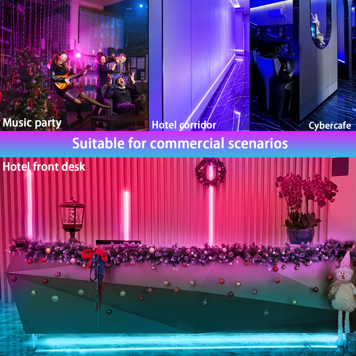 LED Strip Lights for Bedroom Decor, Remote & APP Control