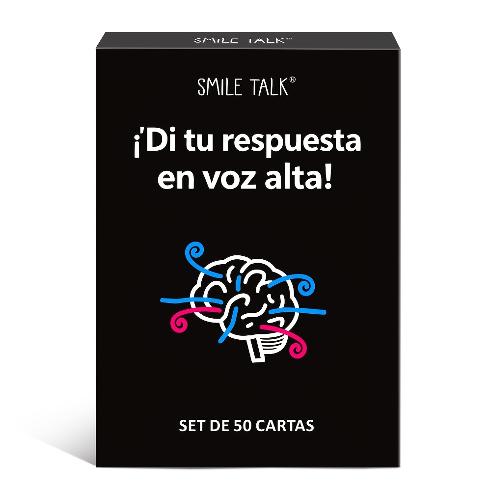 TEMU SMILE TALK, ¡ tu respuesta! en español para fiestas, para romper el hielo , viajes de vacaciones o diversión familiar. Navidad/Halloween/Acción