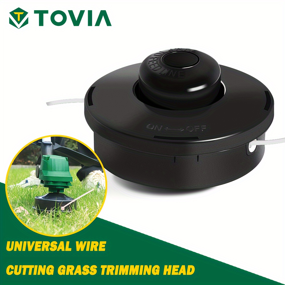 

T Tovia Fit Gasoline Trimmer Head - Durable Pp, Dual Line Cutting & Thinning, M10x1.25mm Adapter Included