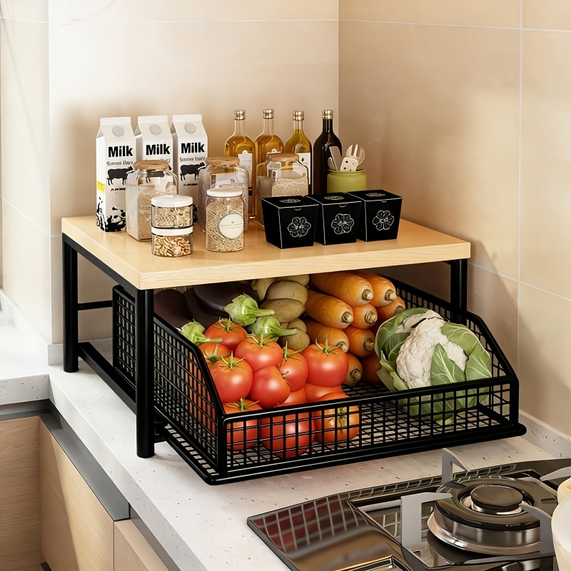 TEMU 2026 New Model Multifunctional Storage Rack Versatile For Multiple Including Office, Kitchen, Bathroom And Coffee Machine Storage. A Convenient,