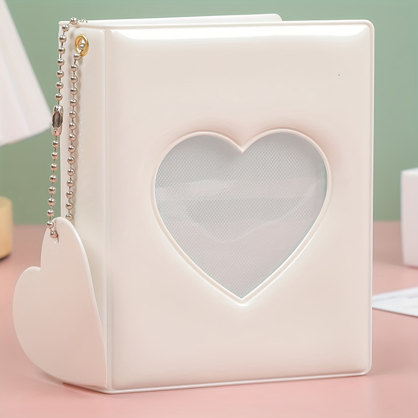 TEMU 1pc Black Photo Album, 3 Inch Mini Photo Album Kpop Photocard Holder With Pendant