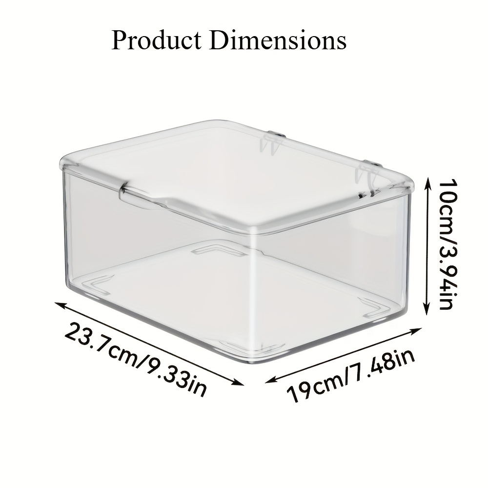 Image of Itechjoy 1pc Medicine Box, Transparent Desktop Storage Box, Dust-proof Organizer. Home Mini Pill Box, Multifunctional Container For Cosmetics, Face Masks, Stationery, And Sundries