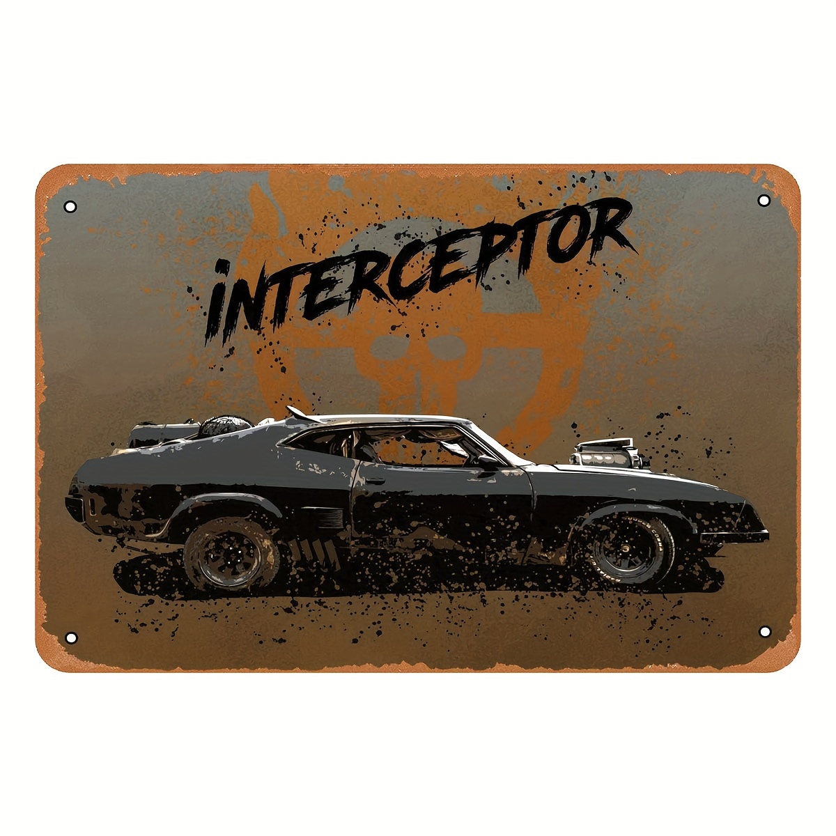 

Fury Road Interceptor Vintage Metal Sign - 8x12 Inch Tinplate, Mixed Colors Iconic Car Scene Tribute