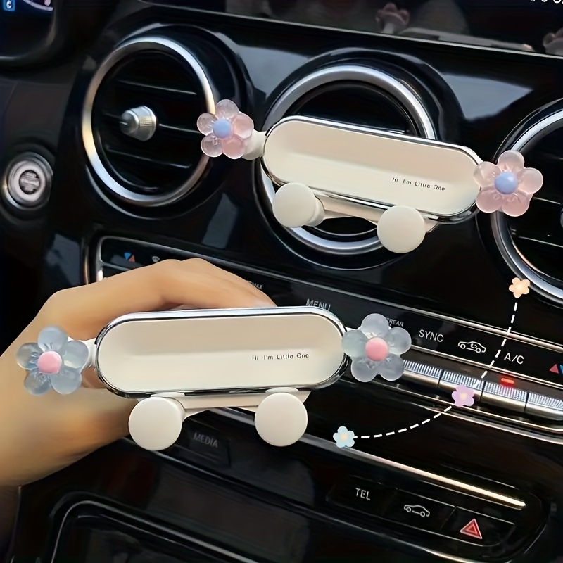 

An Adorable Car Phone - Upgraded Of Silvery Pvc Dashboard Air Outlet , Suitable , , Providing For Vehicle Navigation