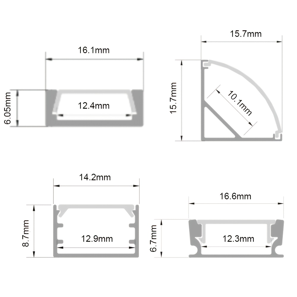 5/10m Aluminum Rail Strip For Anodized Led Strips - Ramadan Home Decor Lighting Profiles
