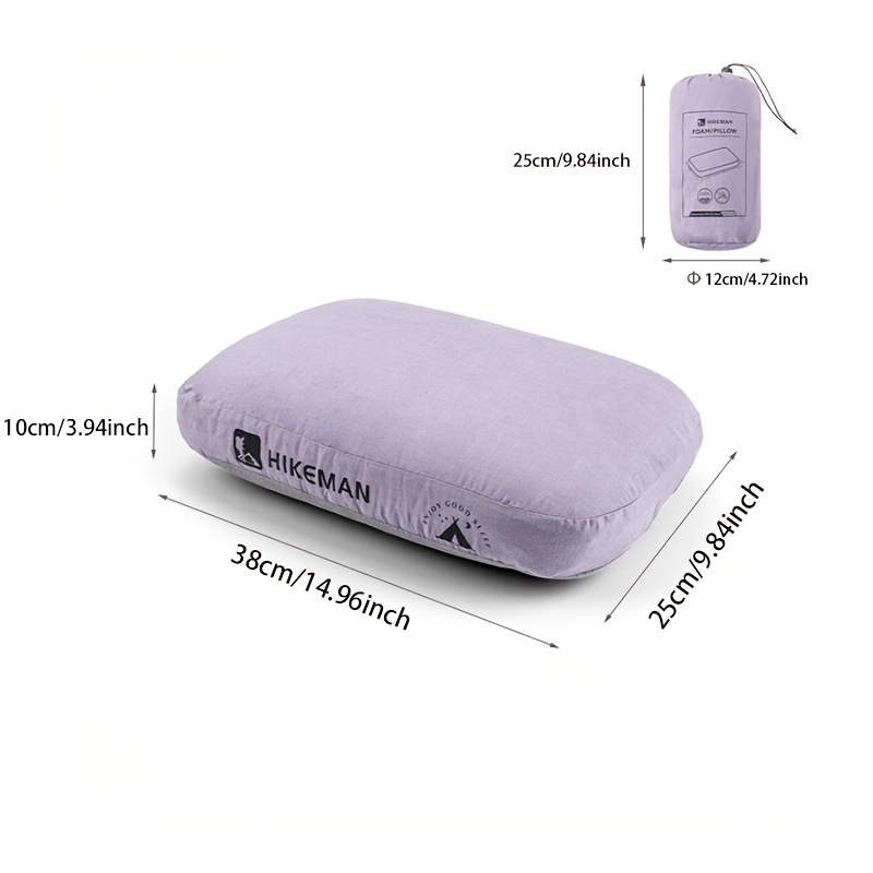 [Memory Foam Pillow] Memory Foam Outdoor Camping Pillow | A Single Pillow Available in Four Colors, Portable Neck Support, Suitable for Camping And Travel - Making It an Ideal Gift Choice