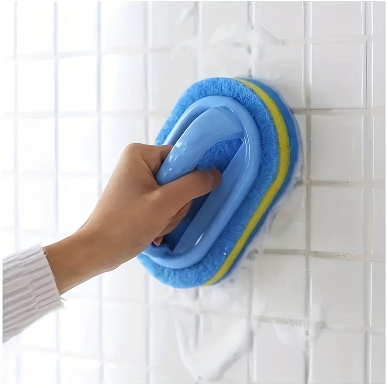 Handle Sponge Cleaning Brush, Can Be Used for Bathrooms, Bathtubs and Tile Cleaning Brushes, Kitchen Cleaning Sponge Wipes, Dishwashing Sponge Brushes, Pot Brushes, Durable Cleaning Sponges, Powerful Stain Removal, Cleaning Supplies, Strong Bathtub, Tile and Kitchen Sponge Cleaners, Durable Dishwashing Tools, Can Clean Efficiently