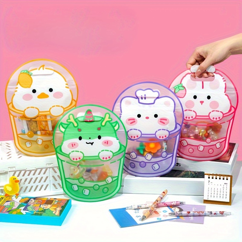 

12-pack Cute Animal Design Plastic Gift Bags With Zipper Closure, Stain-resistant, Water-resistant, And Sandproof For Birthday Party, Candy, , And Jewelry Packaging