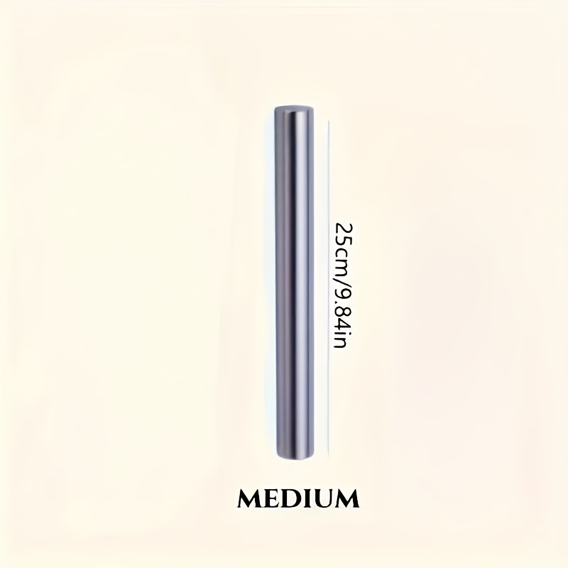 TEMU Easy Premium Stainless Steel Rolling Pin, Suitable For Baking, Very Suitable For Rolling Sugar, Pies, Dumplings, And Pizza Dough, Hollow