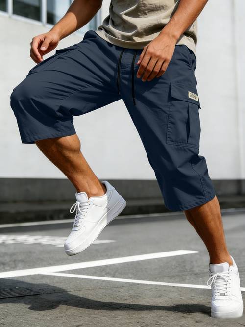 mens high end pants work shorts loose fit drawstring waistband street style classic fashion mens shorts casual sportswear daily commuting versatile style shorts wearable for athletic run mens pants