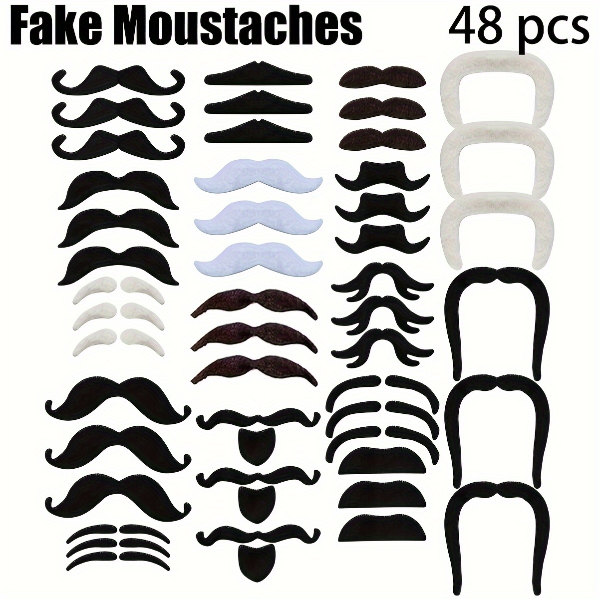 

48- Fake - -adhesive, Assorted Styles For , , Themes, And Mexican Fiesta Parties - Non-washable, No-magnet Novelty