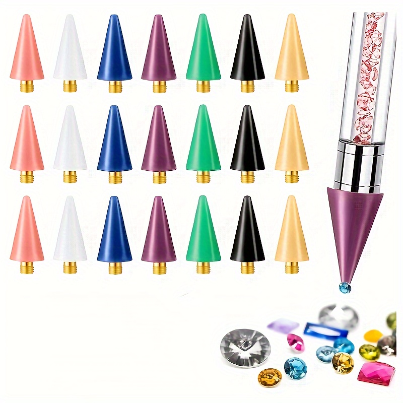 

21pcs Diamond Painting Pen Set With Self-adhesive Wax Tips - , Needed For Diy Crafts, Nail Art & Stitch - Metal Construction, Diamond Painting Kits