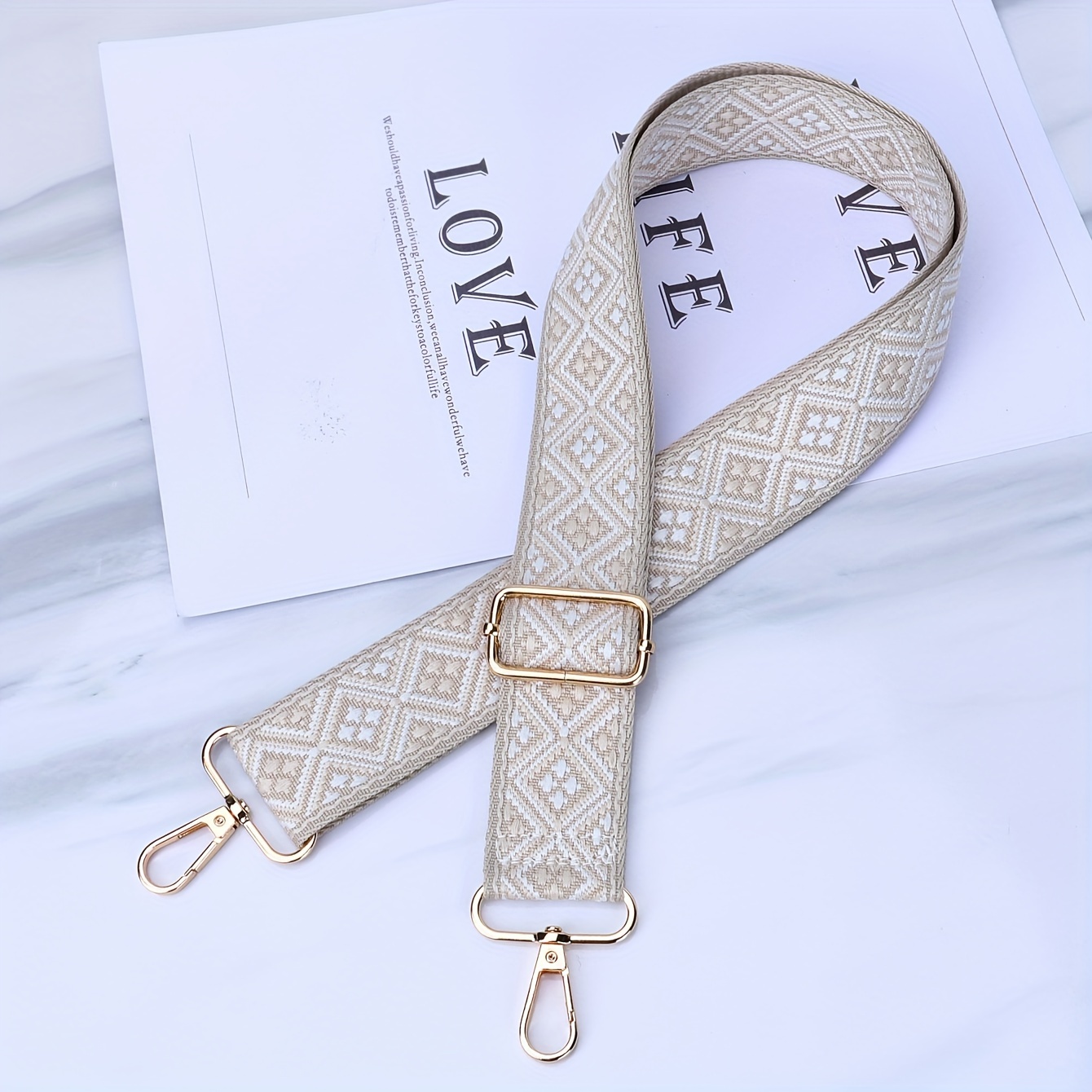 70cm-125cm Bag Additions Bag Strap Adjustable Detachable Durable Replacement Fashionable Bag Part Webbing Embroidered For Lady