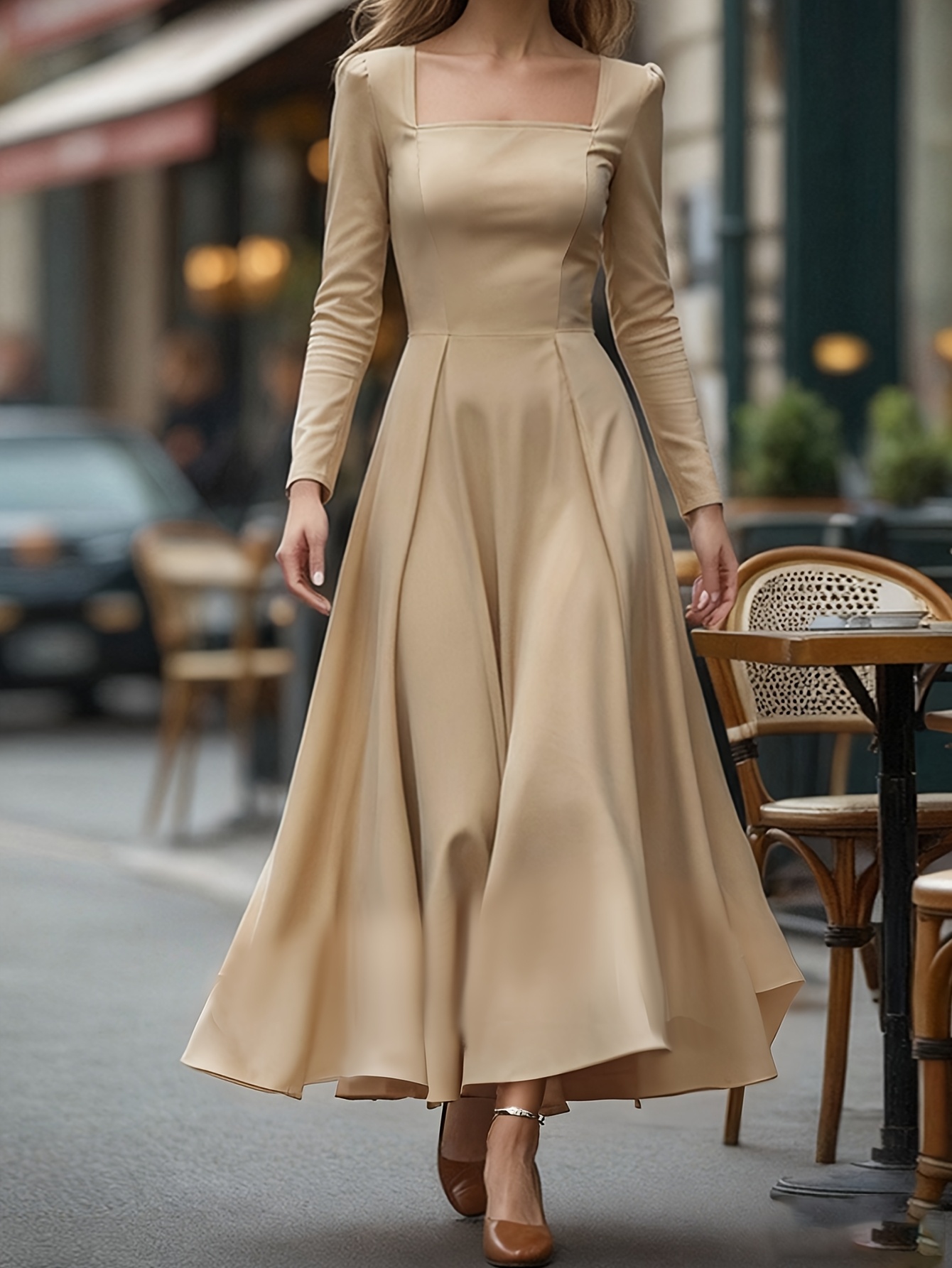 khaki dress sold on Temu United States