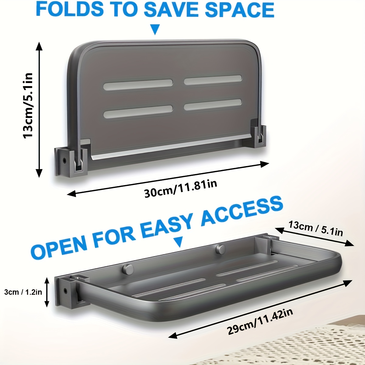 TEMU Rv Drop-down Aluminum Foldable Shelves Are Used For Wall Storage In Rvs And Campers And For Space In Rvs. The 90Â° Foldable Racks Are Additions