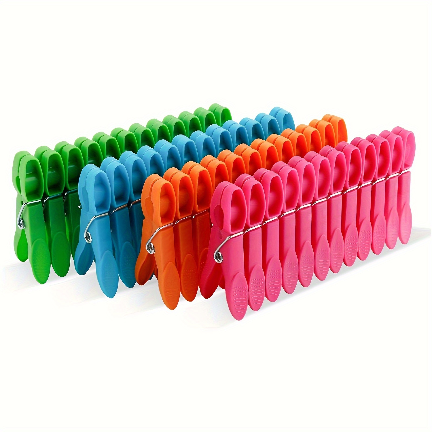 

24/48pcs Colorful Plastic Clothespins, Strong Grip Laundry Pegs, Non-slip No Mark Multipurpose Clips For Socks, Towels, Beach - Durable & Rustproof