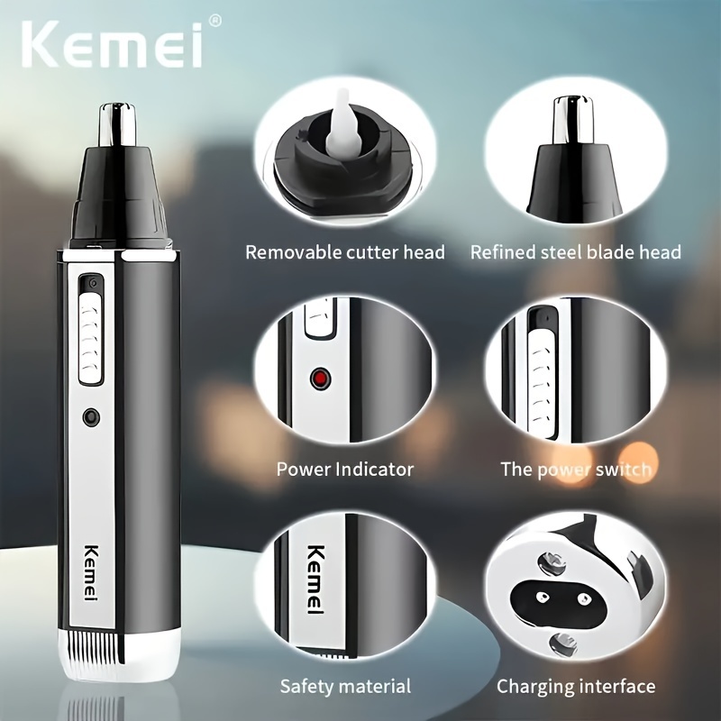   professional rechargeable nose hair   electric shaver haircut cut nose hair eyebrow knife   km 6630 easter gift Product details 2