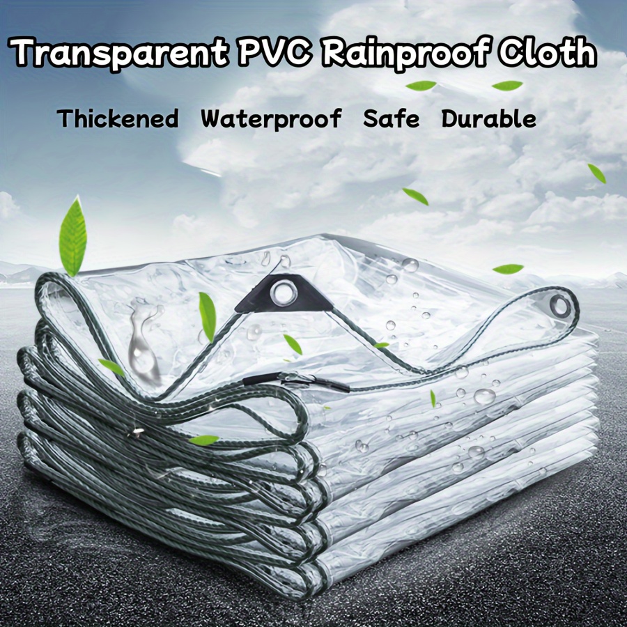 

Heavy Duty Pvc Vinyl Tarp - Clear, Thick Outdoor Sun And Rain Protection Tarpaulin For Greenhouse, Balcony, Garden | Water, Uv-ray, Tear, Cold Weather Resistant | 1pc