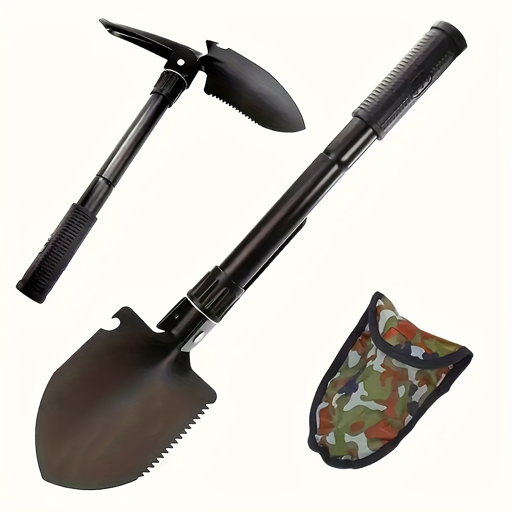 

1/2pcs 2-in-1 Portable Folding Shovel For Car - Durable, Space-saving For Outdoor Fishing, Camping, Gardening & Emergency