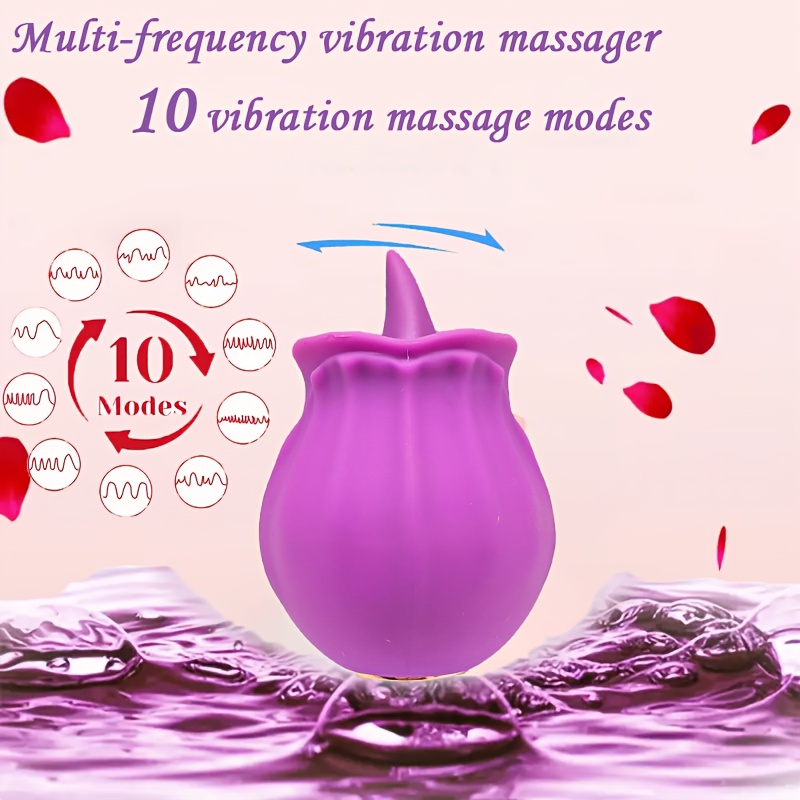 1pc tongue licking rose flower multi frequency tongue - Temu
