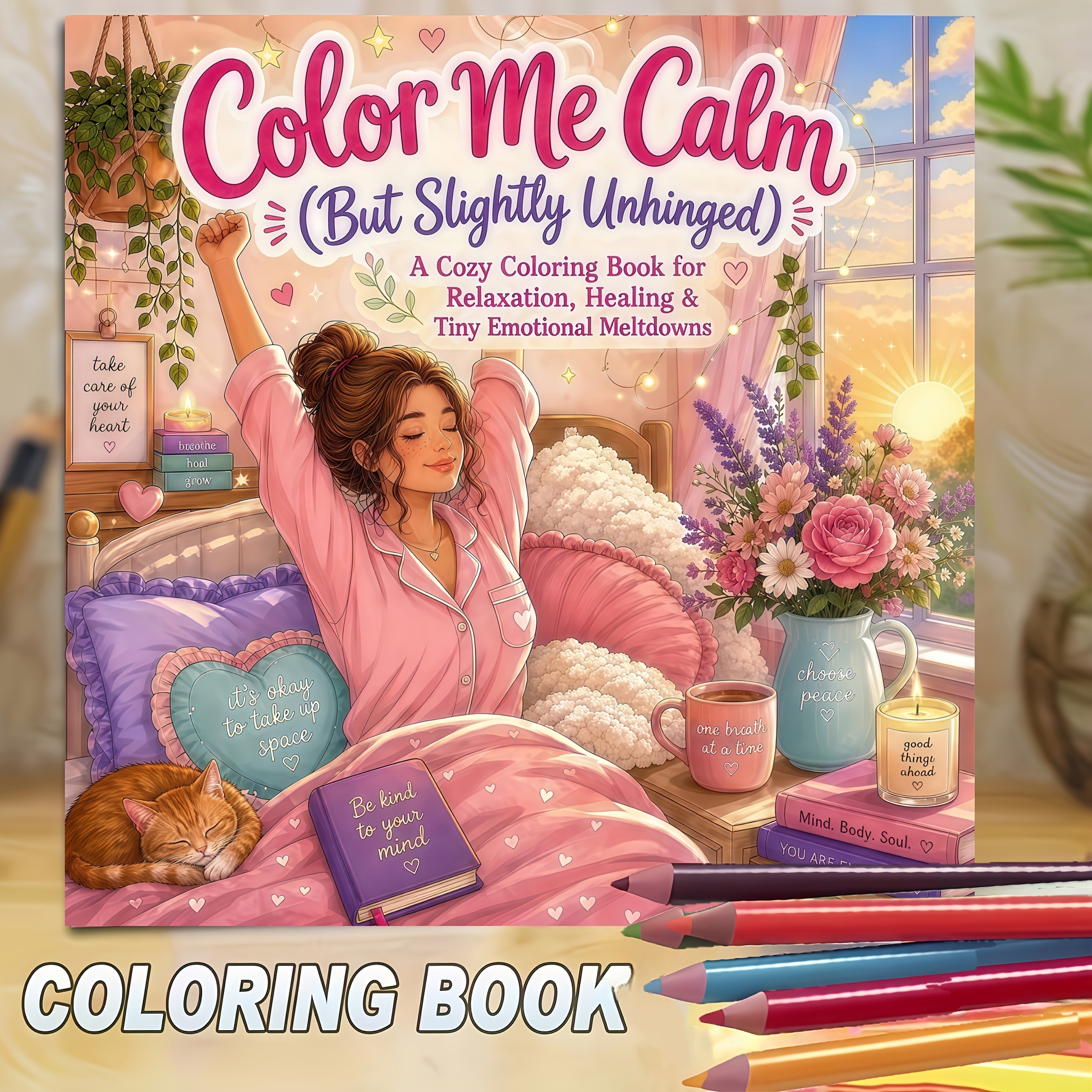 TEMU 1 Coloring Book, Showcasing Women's Moments, With Exquisite Patterns And Clear Lines, 7.87 X 7.87 Inches, 24 Pages, Suitable For Enhancing