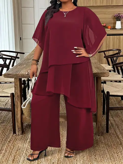 plus size burgundy dress pants Plus Size Burgundy Pant Suit