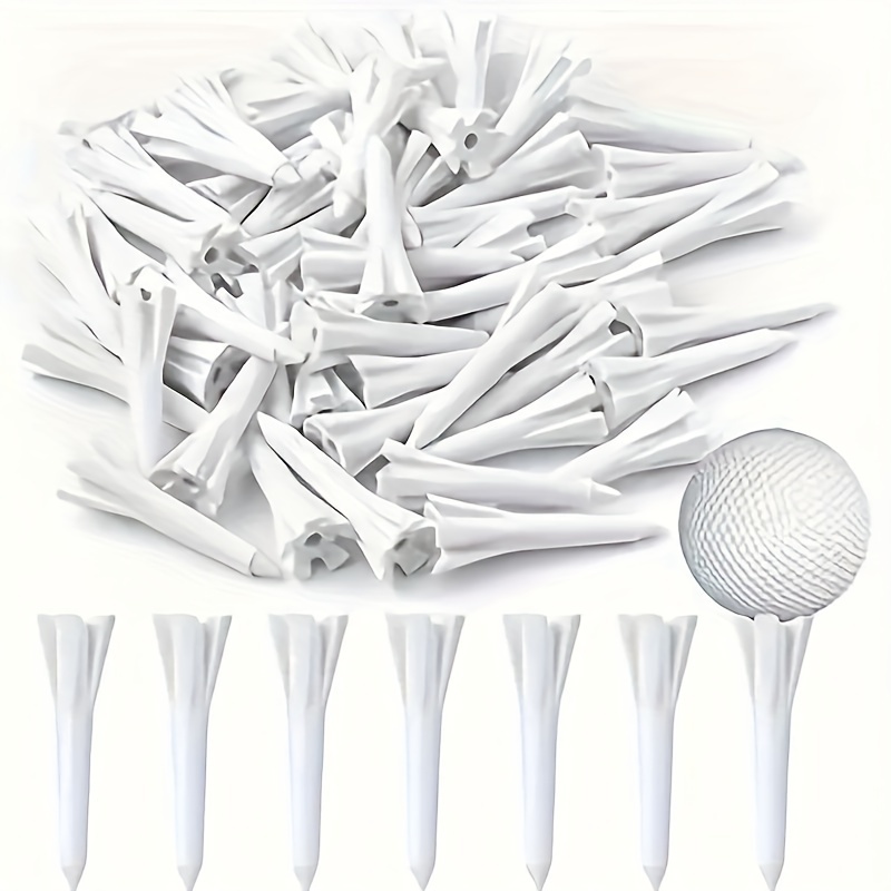 

50pcs Golf Tees, Plastic Tee 1-1/2 Inches, Golf Training Accessories, Golf Practice Tools