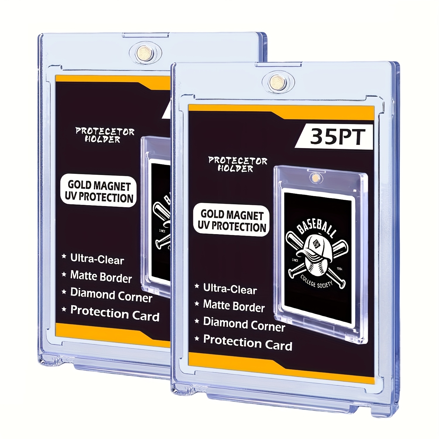 magnetic card holder 35pt hard plastic sleeve used for trading cards sports cards and   ideal for halloween and christmas gifts
