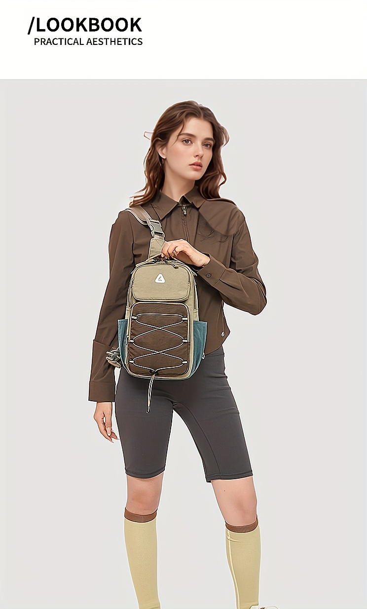 Sac Bandoulière Anti-Vol VIESEN Sac de poitrine tendance anti-vol multi-usage pour hommes et femmes, sac de voyage sportif à une épaule ou croisé, sac à dos léger et petit
