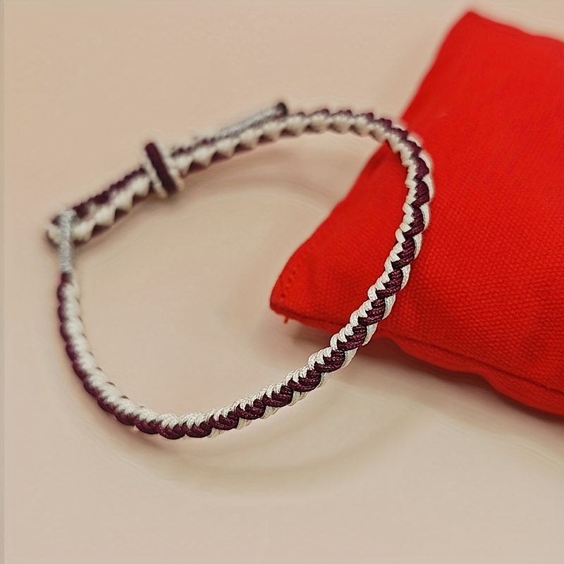 Adjustable Heart Two Tone Rope Bracelet for Daily Wear & Valentine'S Gift