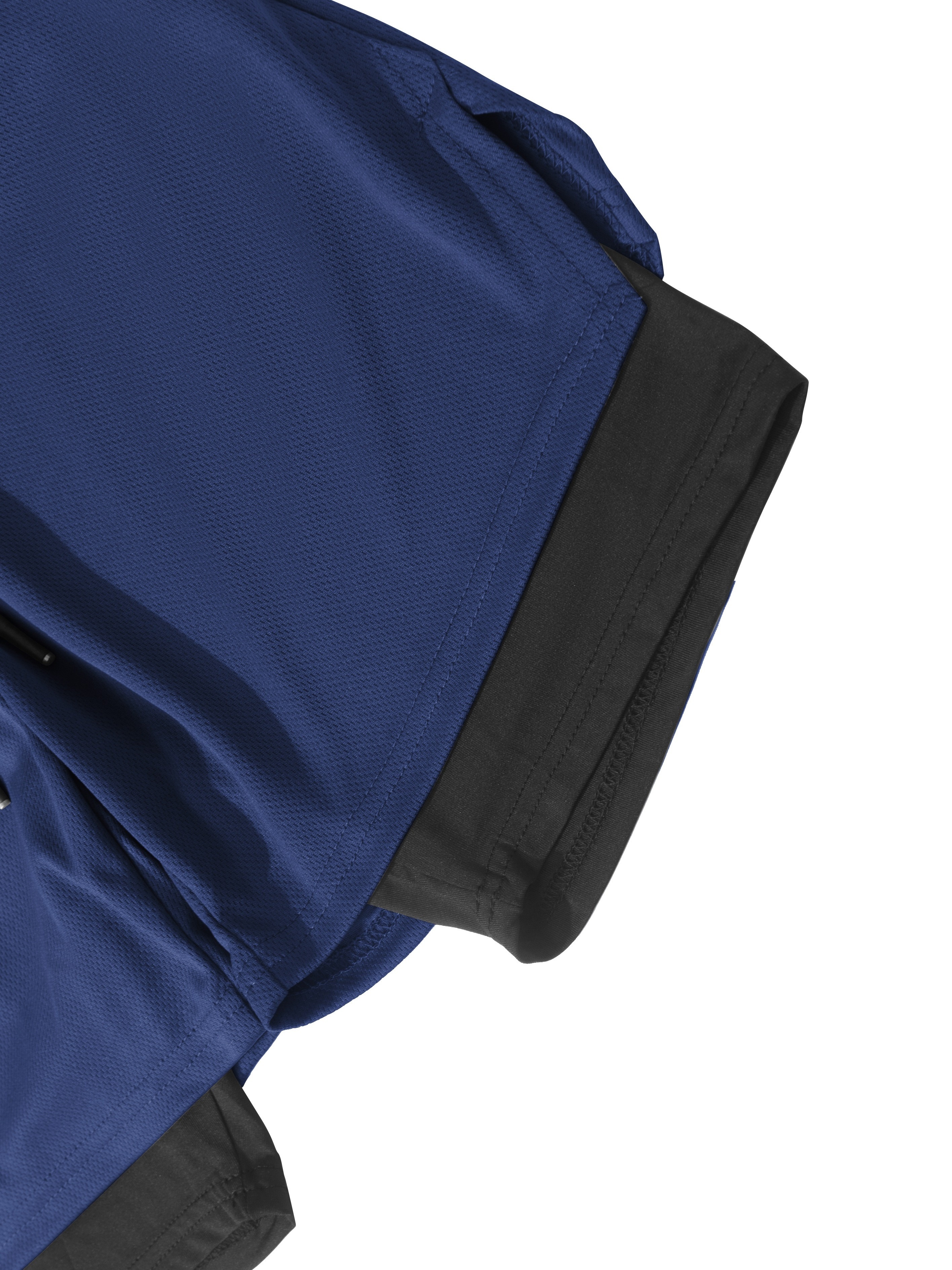 2-in-1 Double Layer Shorts With Inner Pocket, Men's Fashion Stretch Sports Shorts For Summer Gym Workout Training