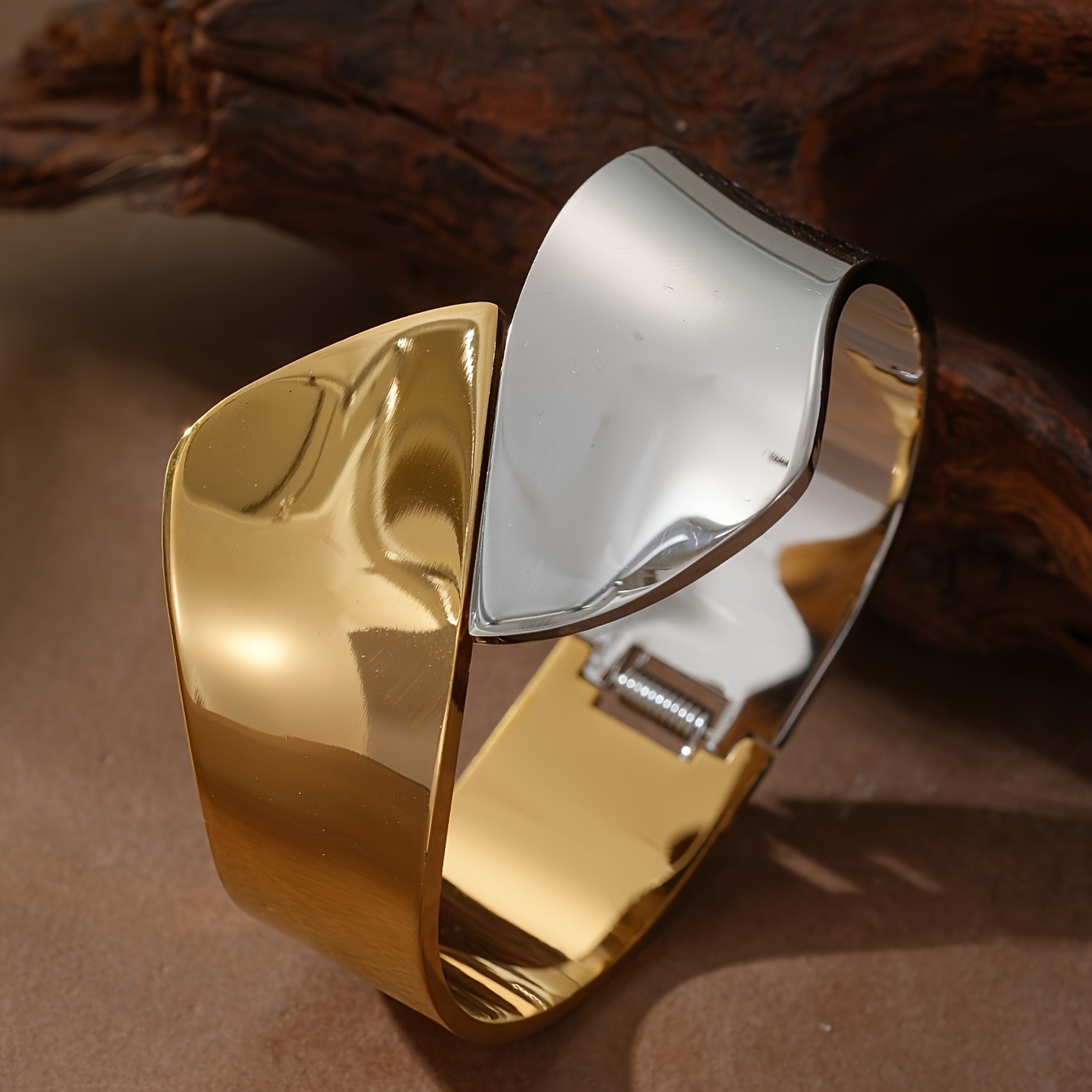 TEMU Pulsera de acero inoxidable hipoalergénica y duradera con y patrones . Accesorio de joyería de acero inoxidable para mujer, ideal para fiestas,