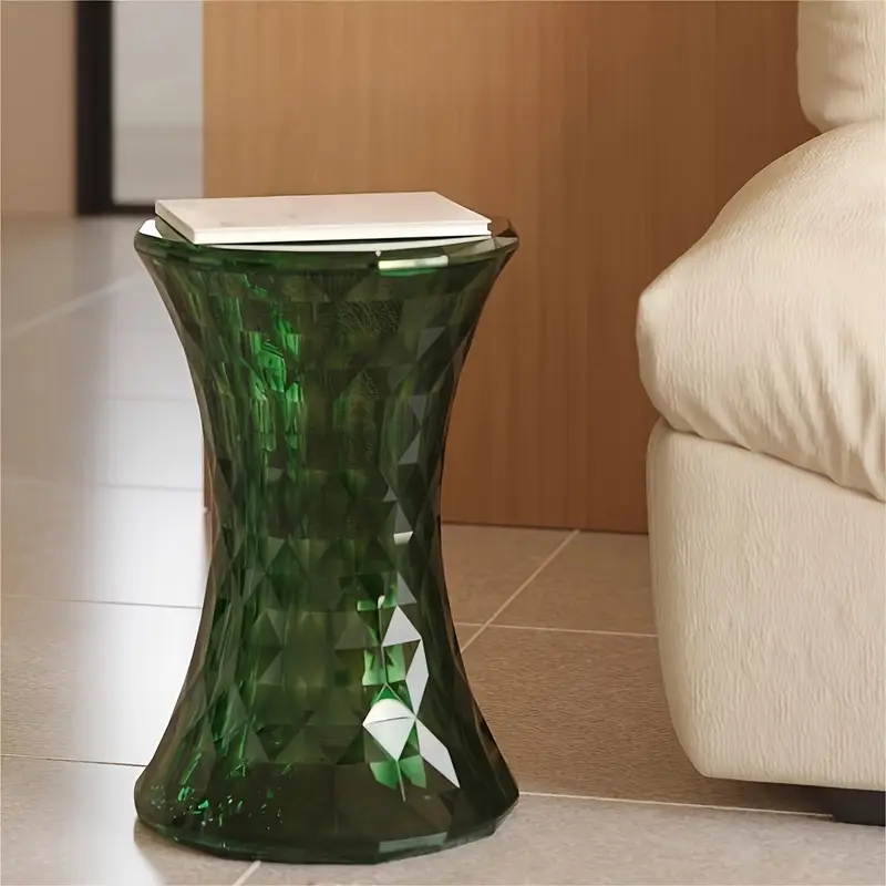 elegant acrylic shoe changing stool transparent   with golden accents durable portable ideal for vanity or entryway multi color options 7