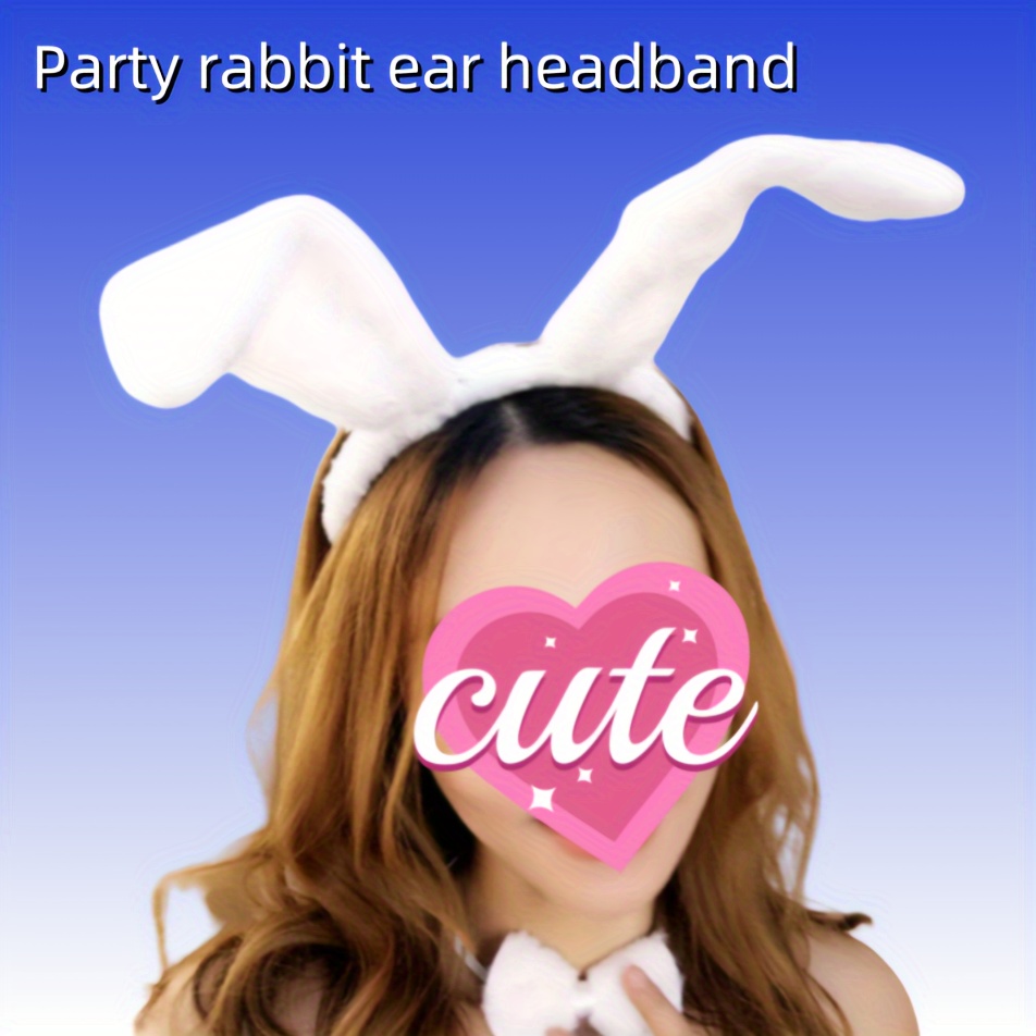 

1pc Cute Headbands, Easter Bunny Thanksgiving Halloween Christmas Role-playing Party Costumes And Accessories, Holiday Celebration Bunny Headwear. Red , Perfect Christmas Gift, Perfect Gift