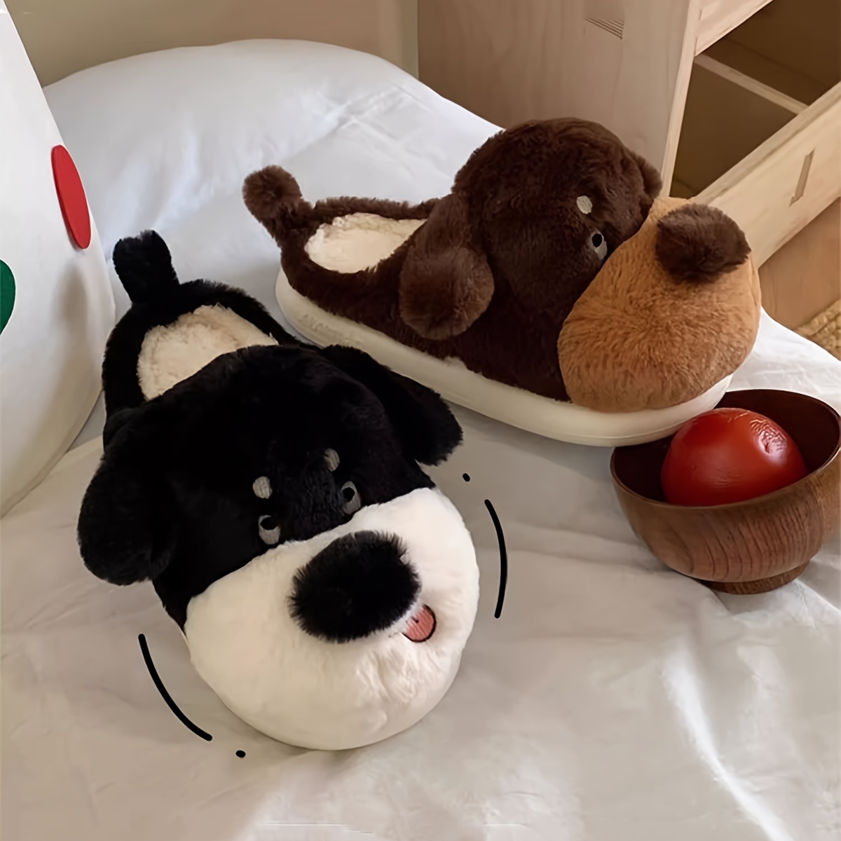 Acheter Pantoufles En Coton Peluche Pour Hommes Et Femmes: Chaud, Antidérapant, Semelle Épaisse Pour Usage Intérieur En Automne Et En Hiver